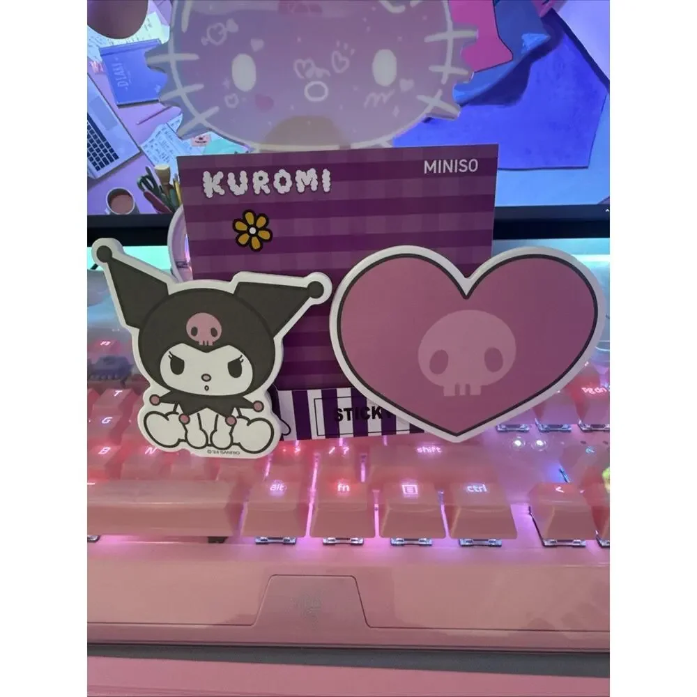 Kuromi Sticky Notes Set 2 Designs 20 Sheets Kawaii Stationery 2024 Sanrio